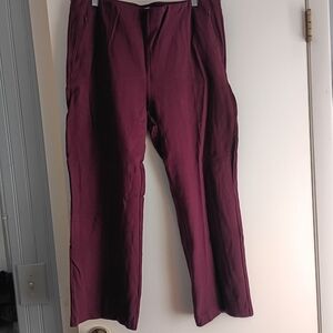 LOFT Women's Deep Burgundy Ponte Knit Pants